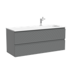 Тумба подвесная SANCOS Folk  правая 1195х445х500, c двумя ящиками оснащенными доводчиками, Ergraut soft, арт.FL120RES