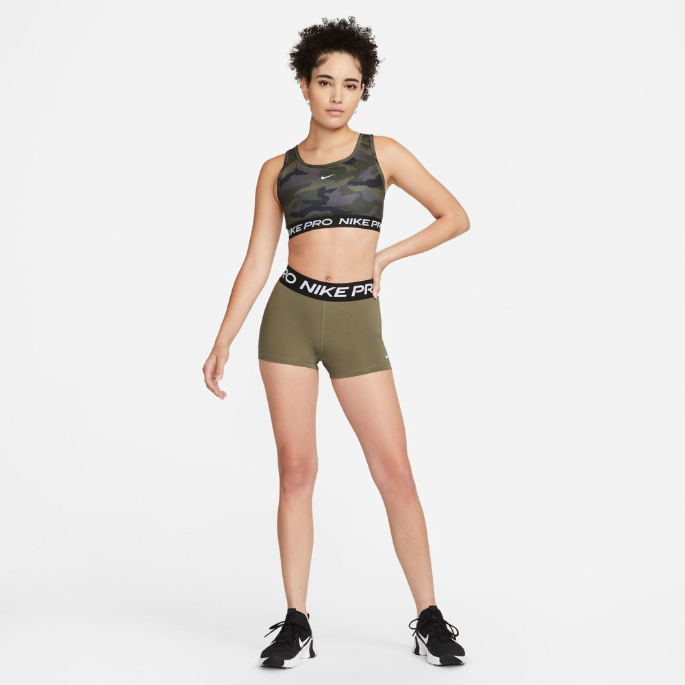 Женские теннисные шорты Nike Pro 3in Shorts Women - Olive, Black