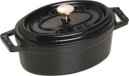 Кастрюля Staub Mini Cocotte, 0,3 л, 11 см, чугун, антипригарное покрытие, чёрная
