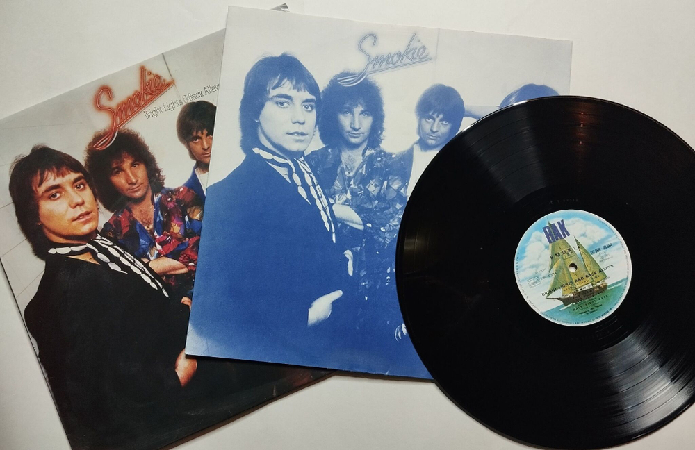 Винтажная виниловая пластинка LP Smokie Bright Lights And Back Alleys (France 1977)