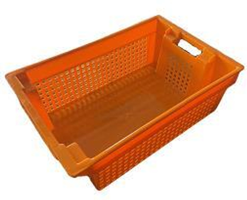 Ящик для  хранения  перфорир. сплошное дно   60х40х20    80 кг   пищевой  ЦВЕТНОЙ