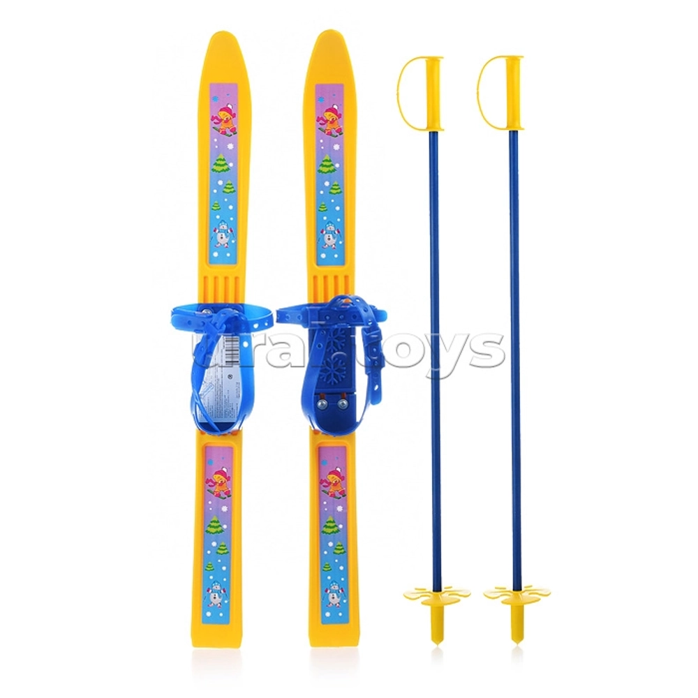 Лыжи детские Олимпик спорт 66см с палками