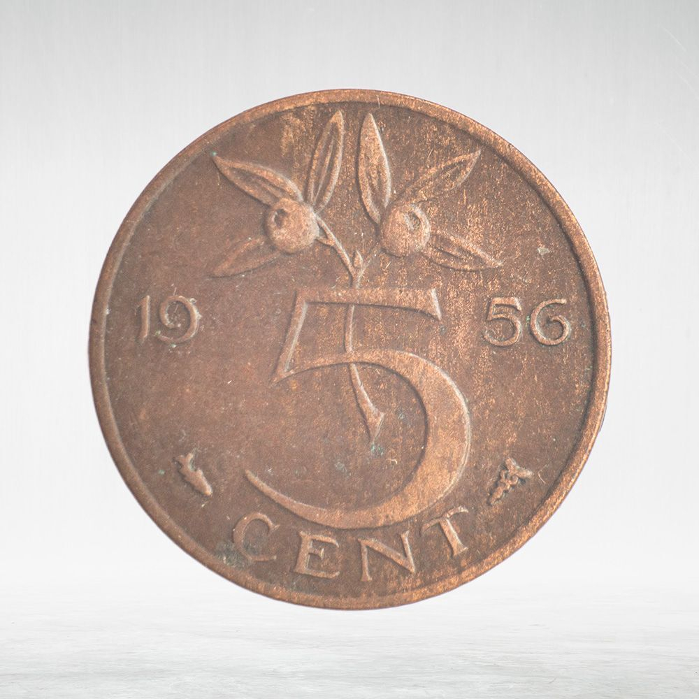 Netherlands, 5 Cents - Juliana, 1956, VF