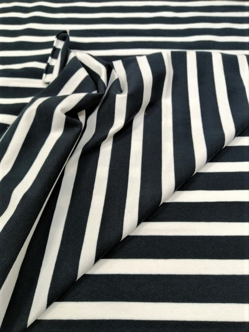 Кулир (принт). Черные полоски, 1м