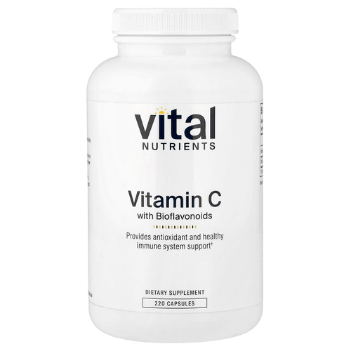 Vital Nutrients, витамин C с биофлавоноидами, 220 веганских капсул