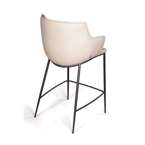 Полубарный стул Sofia, серая экокожа Soft-Touch