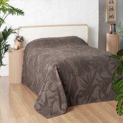 Покрывало 160x220 Arya home Botanical Garden коричневый