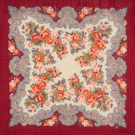 Павловопосадский платок Румянец 1540-5