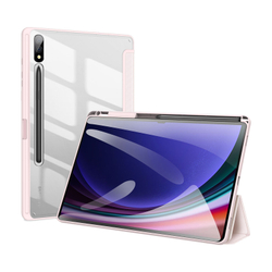 Чехол книжка розового цвета от Dux Ducis для Samsung Tab S10 Plus, S9 Plus и S9 FE Plus, серия Toby Series Case, с функцией пробуждения и сна