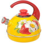 Чайник сталь, эмал, 3.5 л, свист, руч консоль, Рубин, жел, T04/35/16/28/05/H13