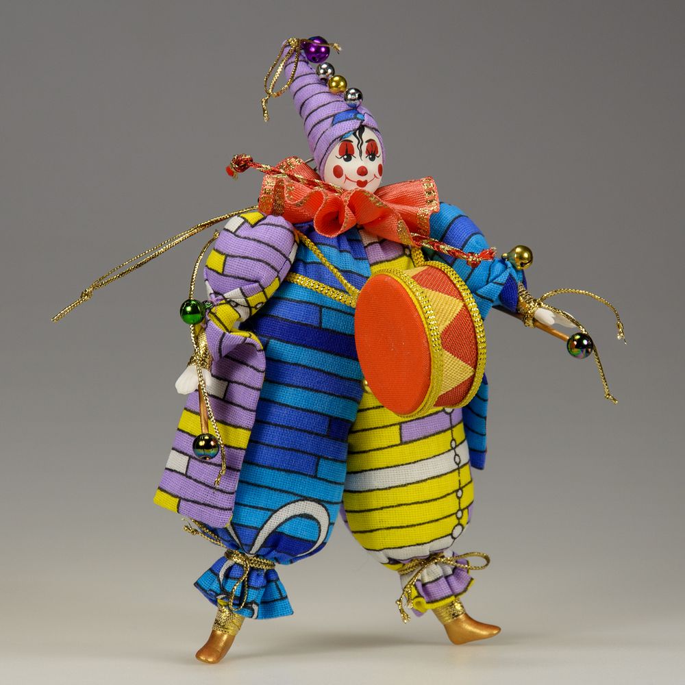 Ёлочная игрушка Клоун с длинными рукавами