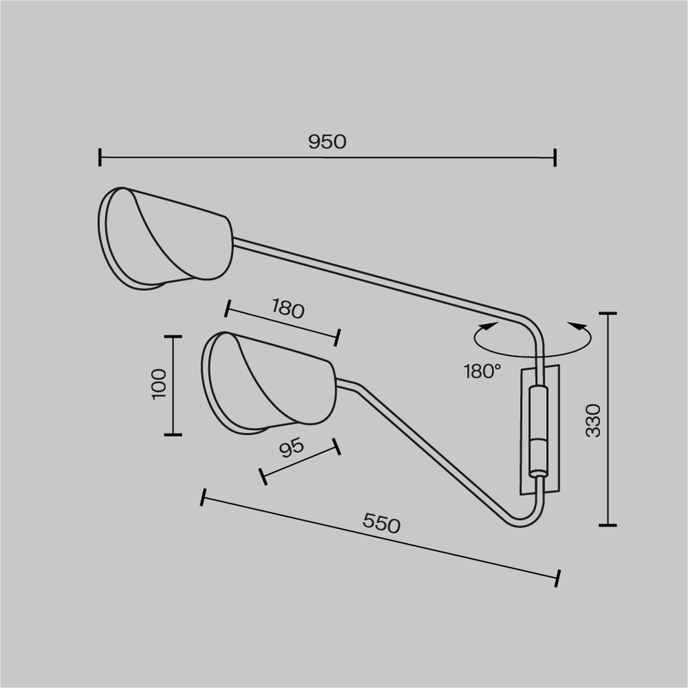 Настенный светильник (бра) Maytoni MOD126WL-02B