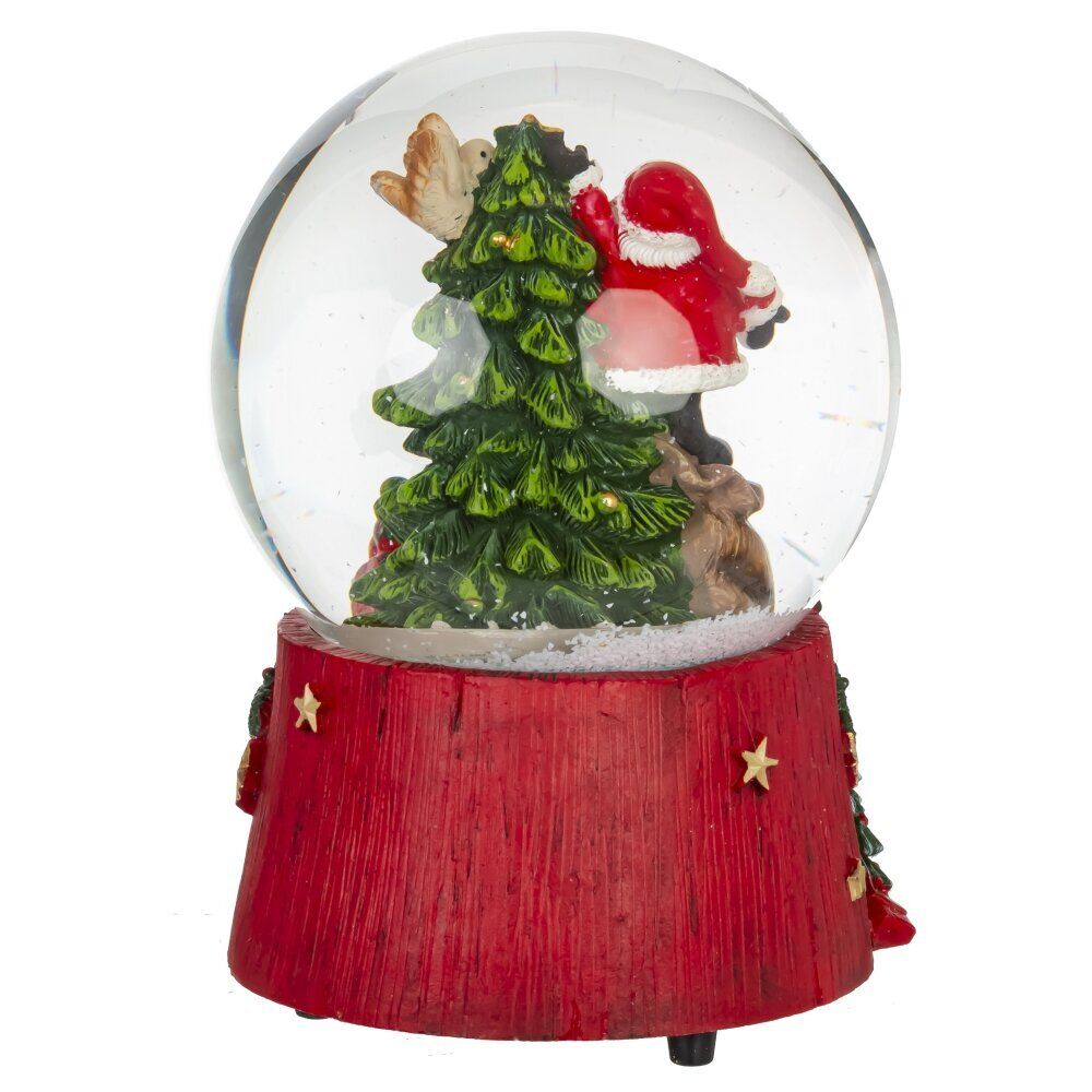 GAEM Фигурка декоративная "Дед Мороз" в стекл шаре (ключ,муз), L10 W10 H14 см