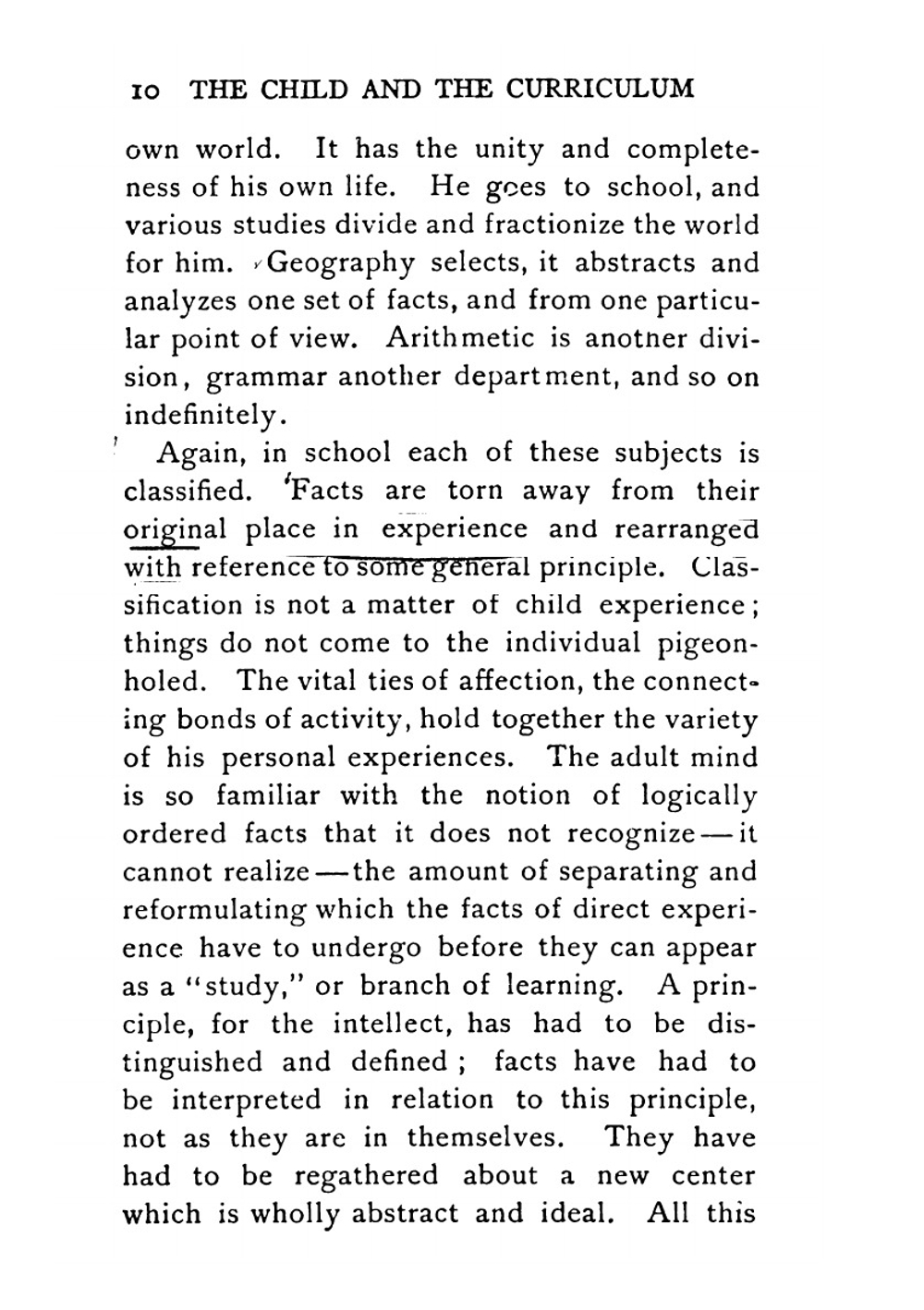 The Child and the Curriculum | John Dewey