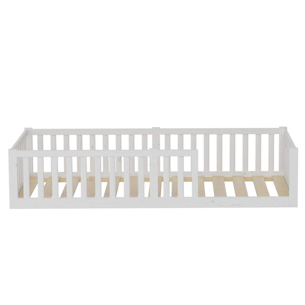 Кровать односпальная 90х200 Афина белая, массив сосны