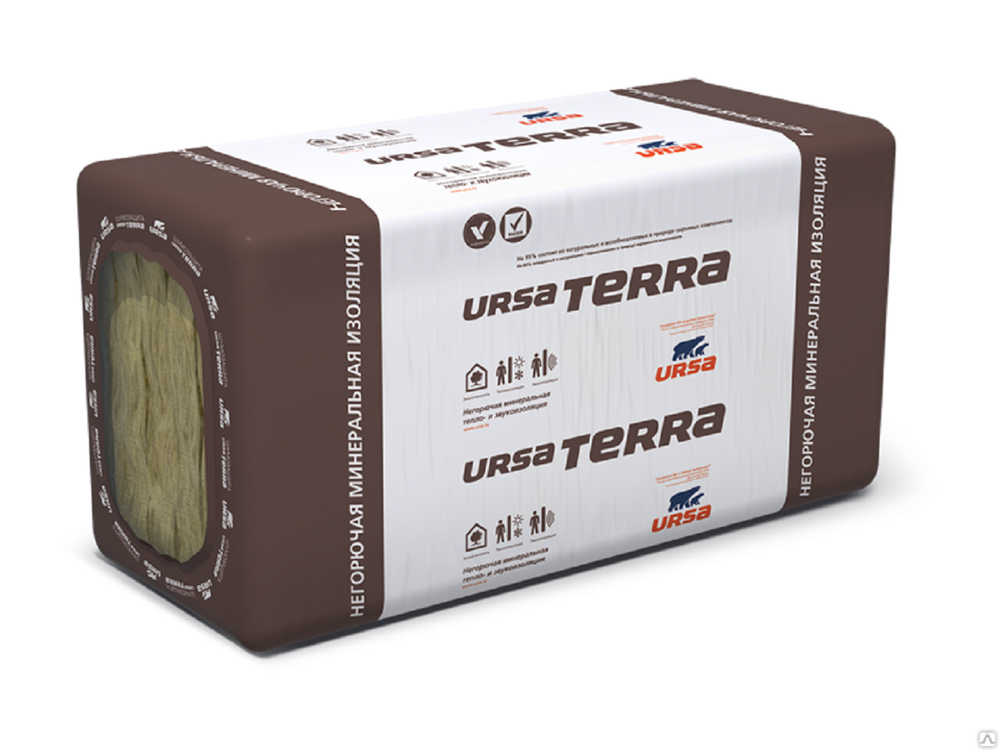 Минплита URSA TERRA PRO 34 PN (24) 1200-600-50 (0.864 м3) НОВАЯ!