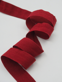 Бейка эластичная бордовая матовая ширина 20 мм