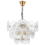 799083 Люстра RETRO 8х8W (led) E14 ЛАТУНЬ/ПРОЗРАЧНЫ