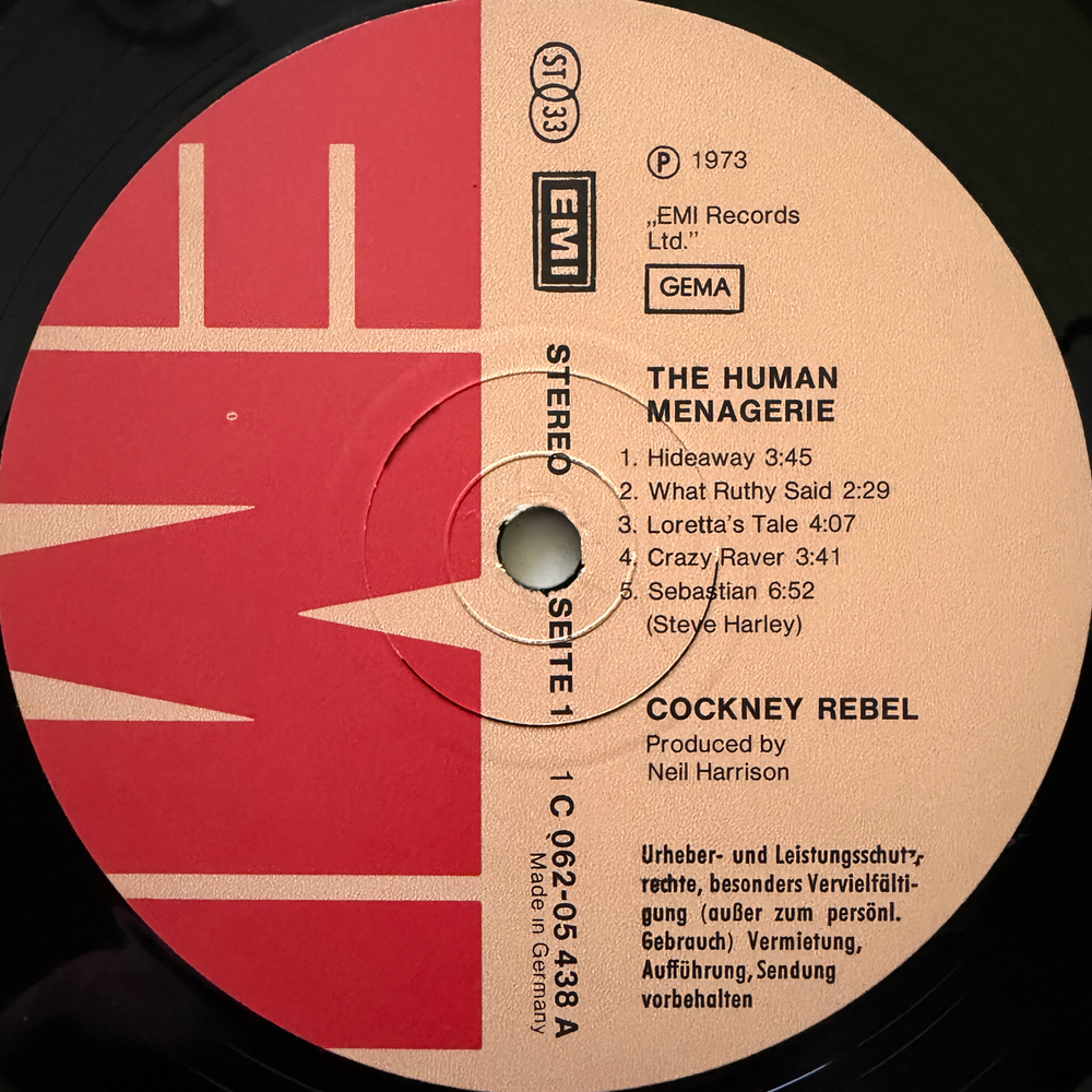 Cockney Rebel – The Human Menagerie (Германия 1973г.)