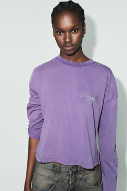 ZARA ФУТБОЛКА ОВЕРСАЙЗ BRATZ®, ЛИЛОВЫЙ