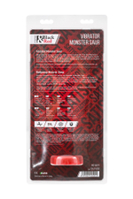 Вибратор Black&Red Monster Saur красный 21,7 см