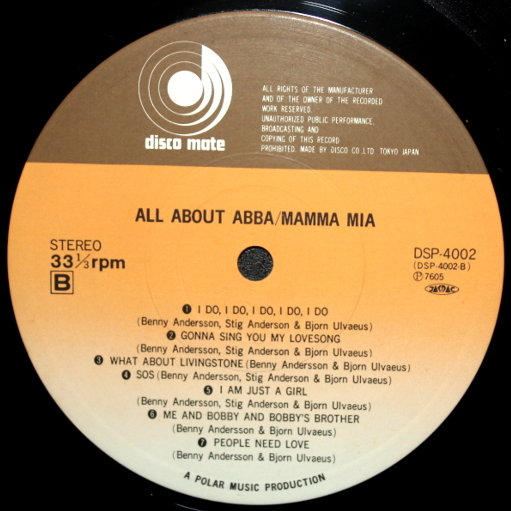 ABBA / All About ABBA (Mamma Mia) (LP)