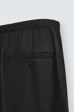 ZARA СТРУЯЩИЕСЯ БРЮКИ СВОБОДНОГО КРОЯ, ТЕМНО-СЕРЫЙ