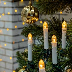 Светодиодная новогодняя гирлянда ЭРА ЕGNIG - CAN нить Свечи 3,8 м теплый белый динамичный 20 LED