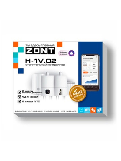 Контроллер ZONT H-1V.02 отопительный GSM / Wi-Fi