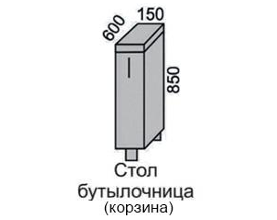 Стол МАРТА с корзиной НШ 15