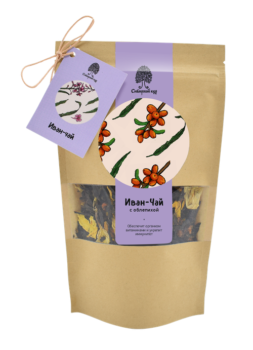Иван - чай  с облепихой / CraftTea / дой пак / 40 г / Сибирский кедр