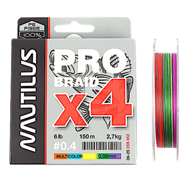 Шнур Nautilus Pro Brain X4 Multicolour 150м -