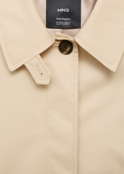 Короткий тренч оверсайз с хлястиками