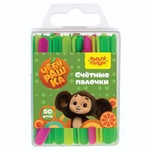 Набор счетных палочек 80шт. "Чебурашка"(Мульти-Пульти)