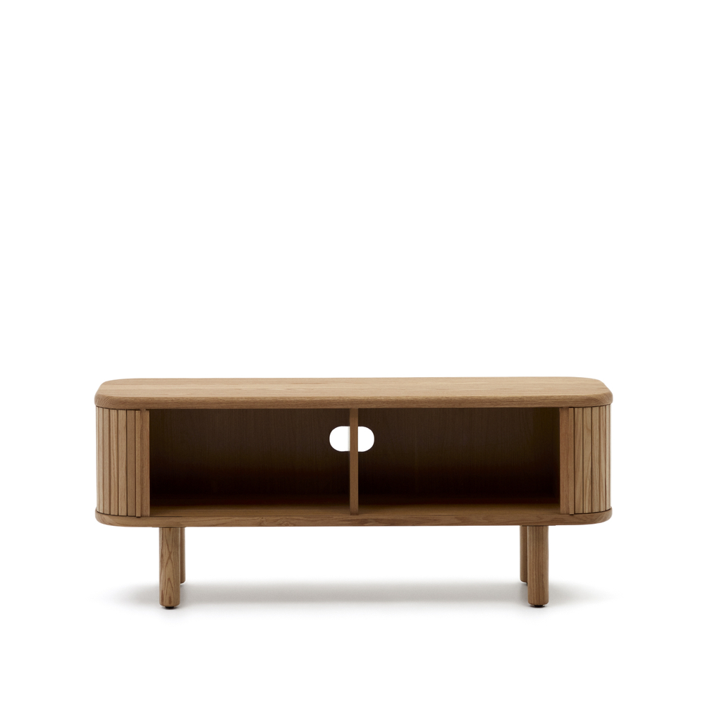 Mailen Тумба под ТВ с 2 дверцами из ясеневого шпона натуральной отделки 120 х 50 см