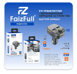 FM-модулятор FaizFull FS22 2.4A 2xUSB+Type-C BT5.0 Black
