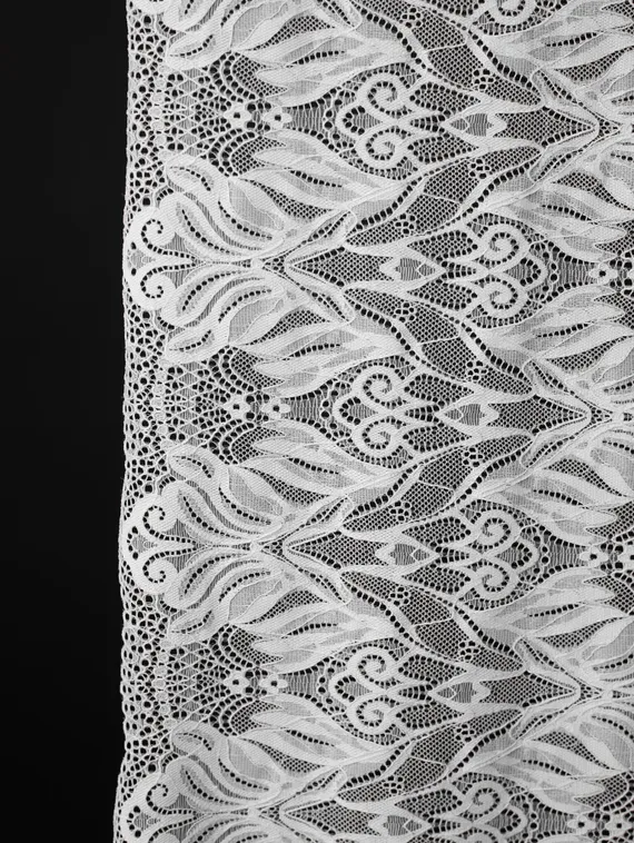 03-294 Кружево эластичное 24 см, белый 001