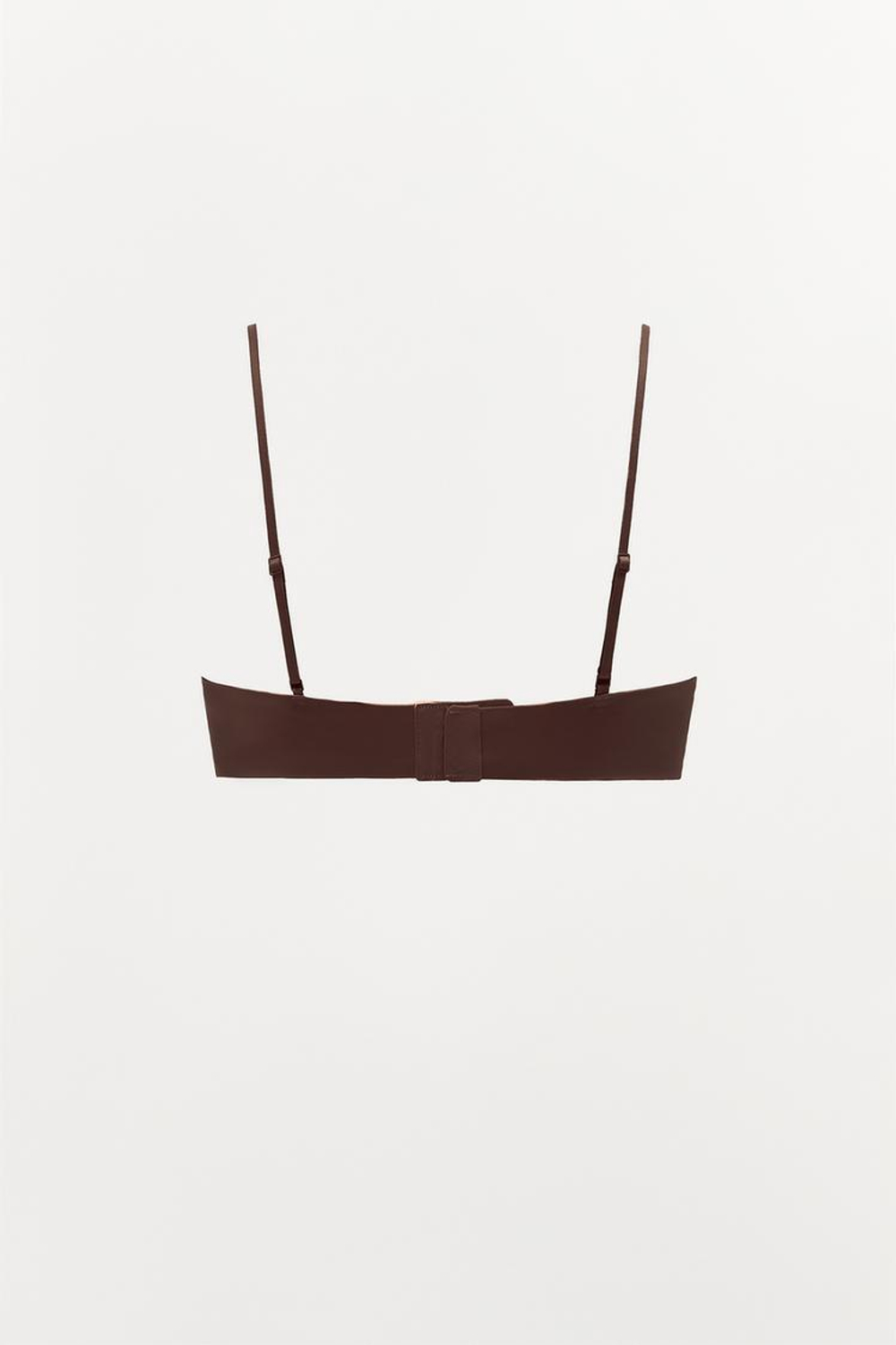 ZARA БРАЛЕТТ ИЗ СМЕСОВОГО ПОЛИАМИДА НА БРЕТЕЛЯХ, КОРИЧНЕВЫЙ