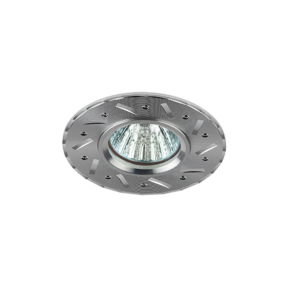 KL41 SL Светильник ЭРА литой алюминевый MR16,12V/220V, 50W серебро | Алюминиевые встраиваемые светильники