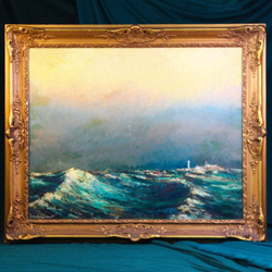 Винтаж: Винтажная картина «Море»