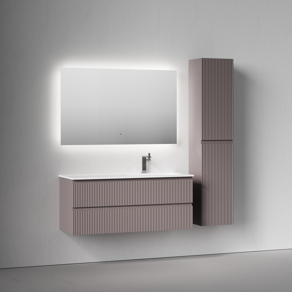 Тумба подвесная SANCOS Snob R правая 1195х445х500, c двумя ящиками оснащенными доводчиками, Doha Soft, арт.SNR120RSM