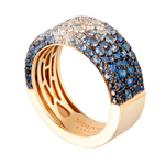 Кольцо с Сапфирами и Бриллиантами, R0256-0/46