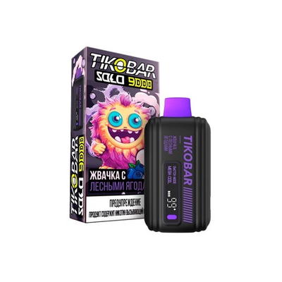 Tikobar Solo 9000 - Wild Berries Bubble Gum (Жвачка С Лесными Ягодами)