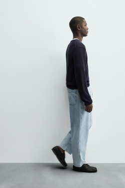 ZARA ЛЕГКИЕ ДЖИНСЫ-ДЖОГГЕРЫ, ВЫЦВЕТШИЙ СИНИЙ