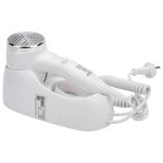 Фен для волос настенный KSITEX F-1400 WC, 1400 Вт, пластик/металл, 2 скорости, белый