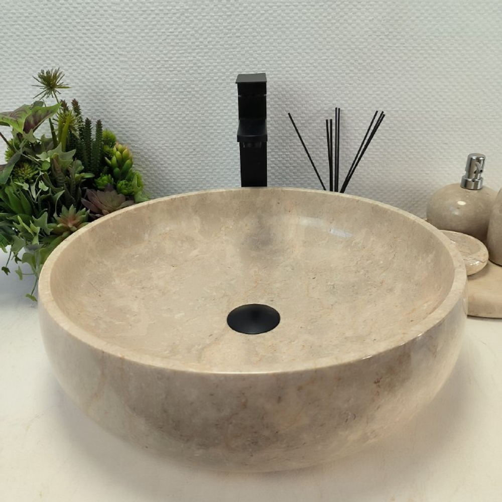 Раковина из мрамора Donut Cream DM-62513 45*45*13 0119