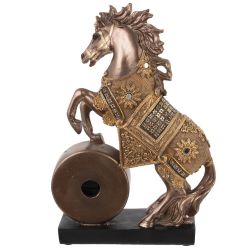 GAEM Фигурка декоративная "Лошадь" с часами (AAAx1,н.п.), L16 W5 H22 см