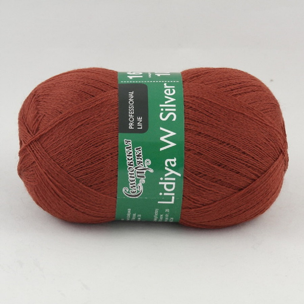 Семеновская Пряжа "Лидия Silver ЧШ" 100% имп. меринос 1613м/100гр