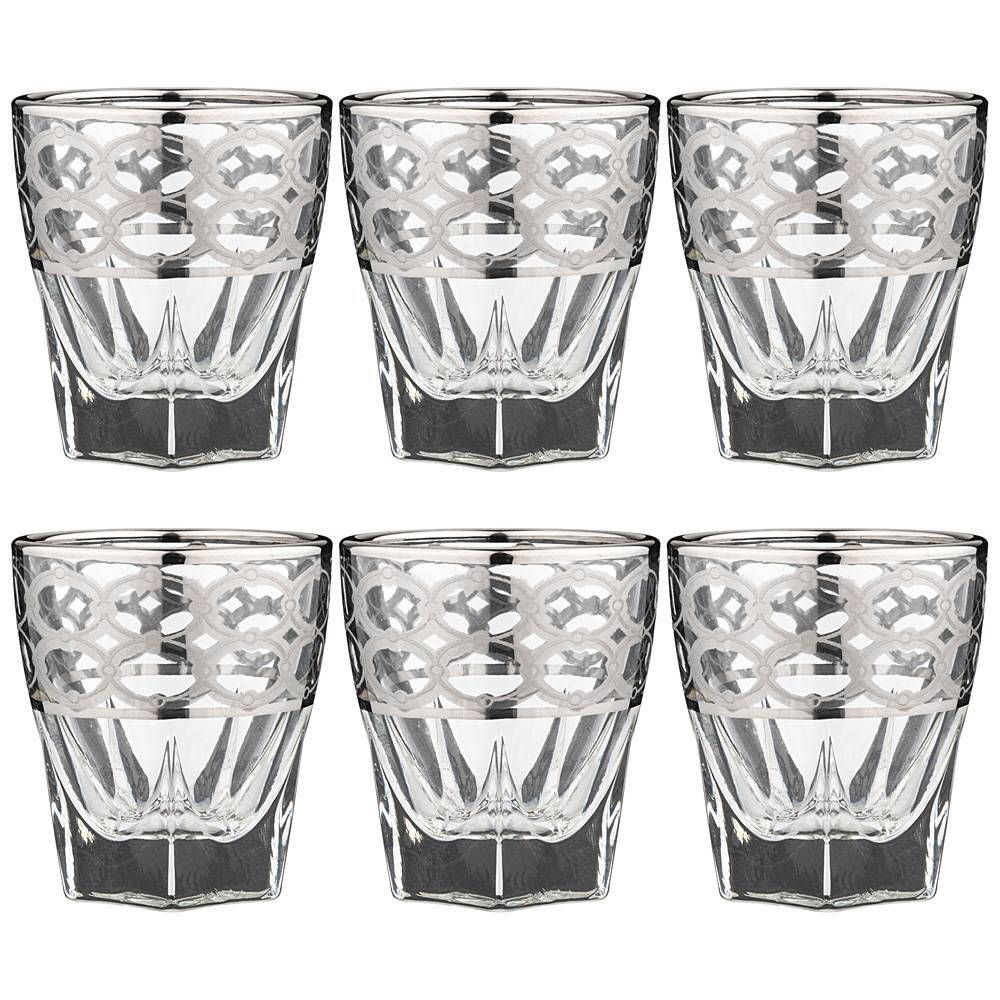 НАБОР СТОПОК 6 ШТУК 60МЛ "ATHENE PLATINO"