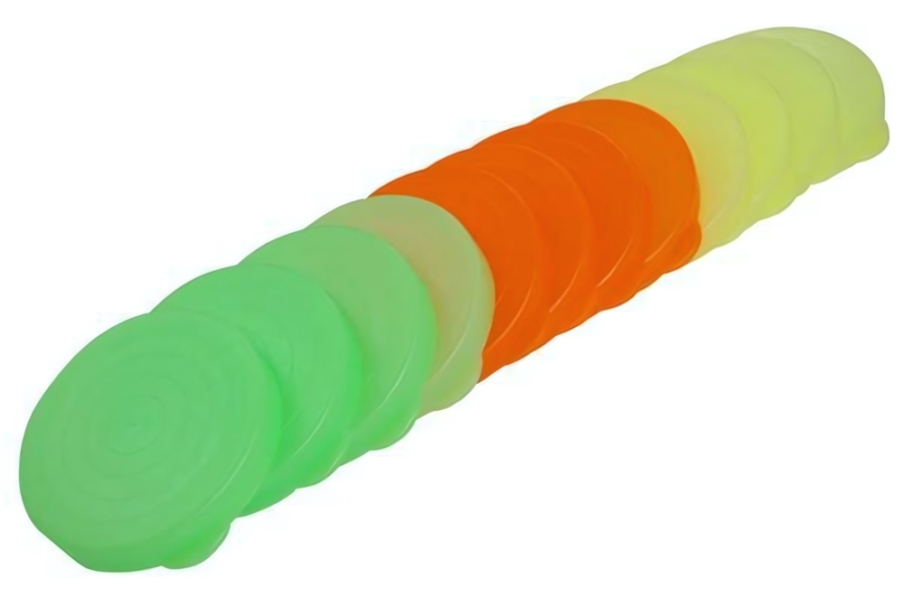 Крышки (12шт) п/эт д/банок цветные